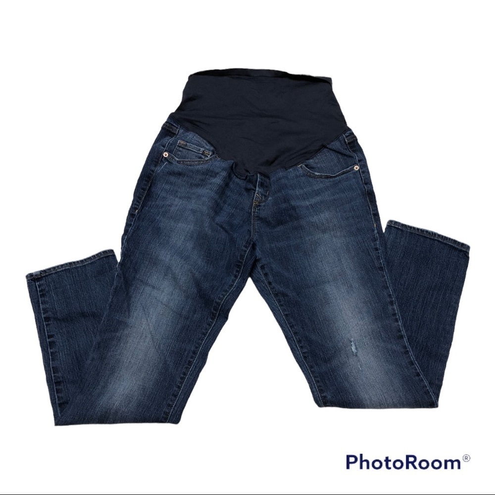 Old navy distressed maternity skinny jeans